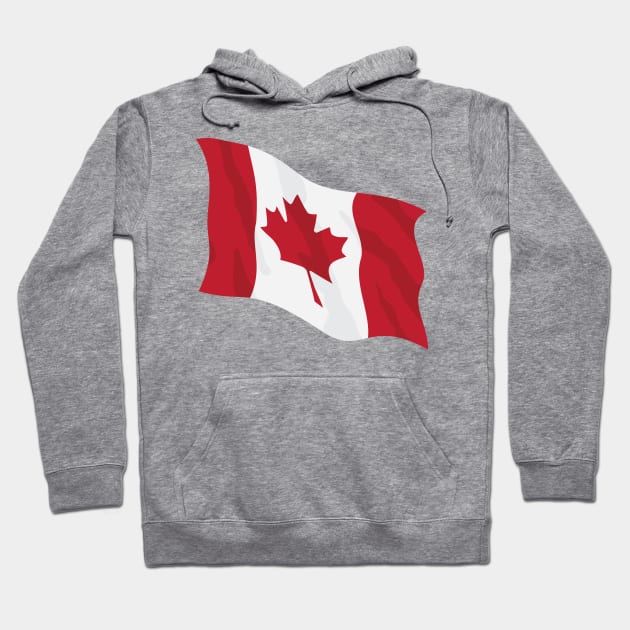 Canada Waving Flag Illustration Hoodie by hobrath